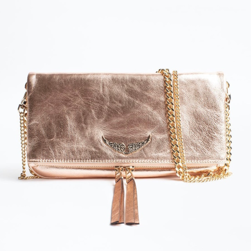 Zadig & Voltaire Rock Crush Metal Clutch